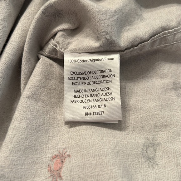 U35- Bruno Milano Modern Fit Gray Button Up Crab Pattern Shirt Size Large - Picture 7 of 10